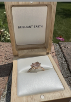 14k zlato prsten lab grown diamanty morganite 